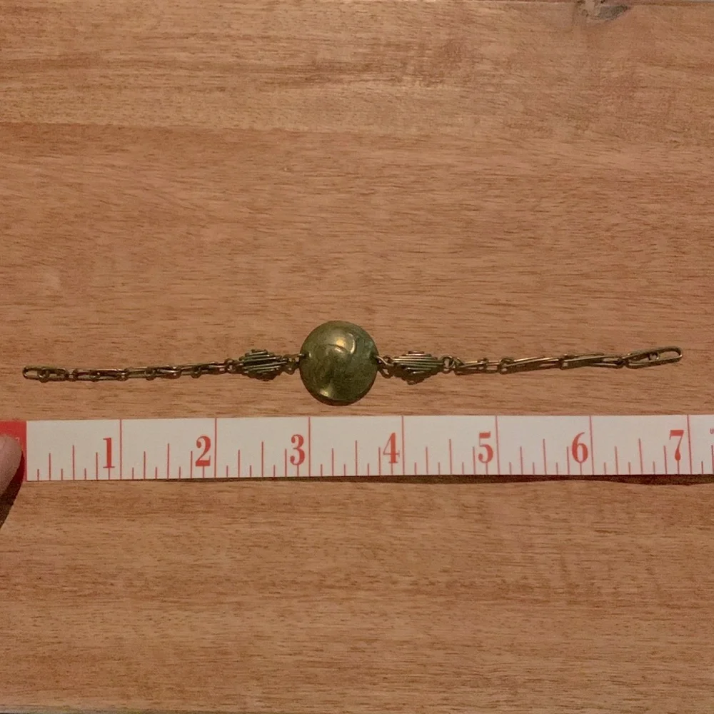 Vintage Gold Tone Peruvian 1/2 Sol De Oro Llama Coin Bracelet 1967 with clasp